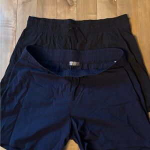 Women’s Athletic Shorts with Elastic Waistband - Navy and Black